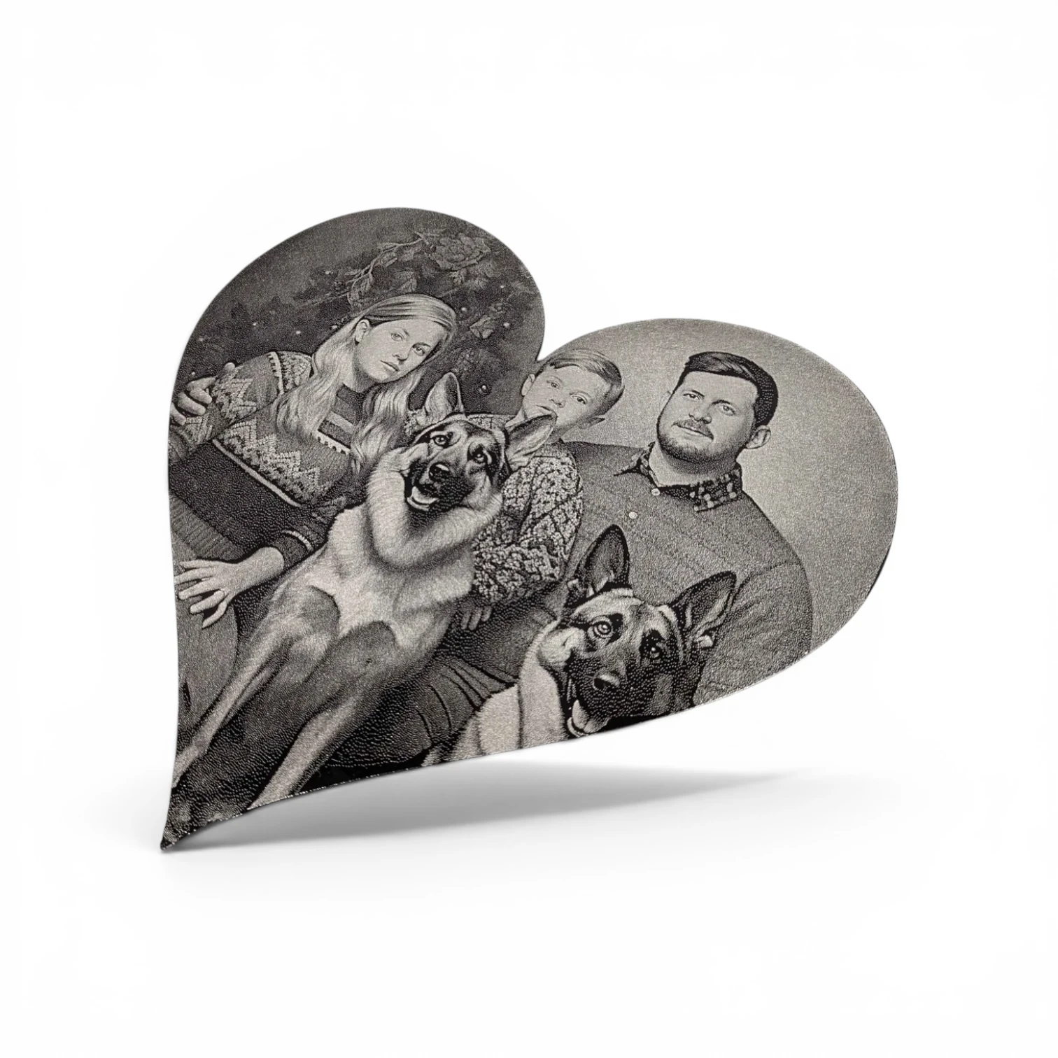 Laser Engraved Aluminum Heart - custom laser engraving by Get Lasered