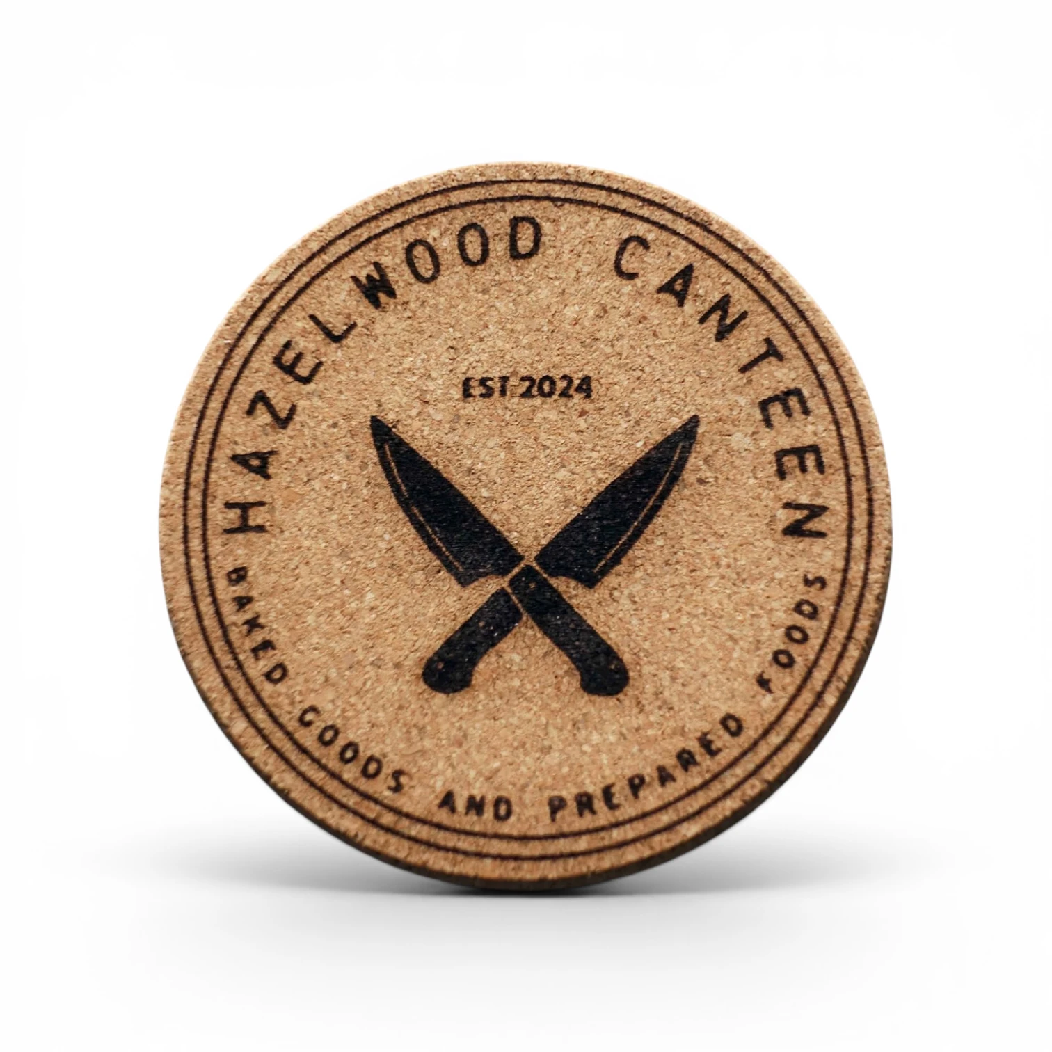 Engraved cork coasters