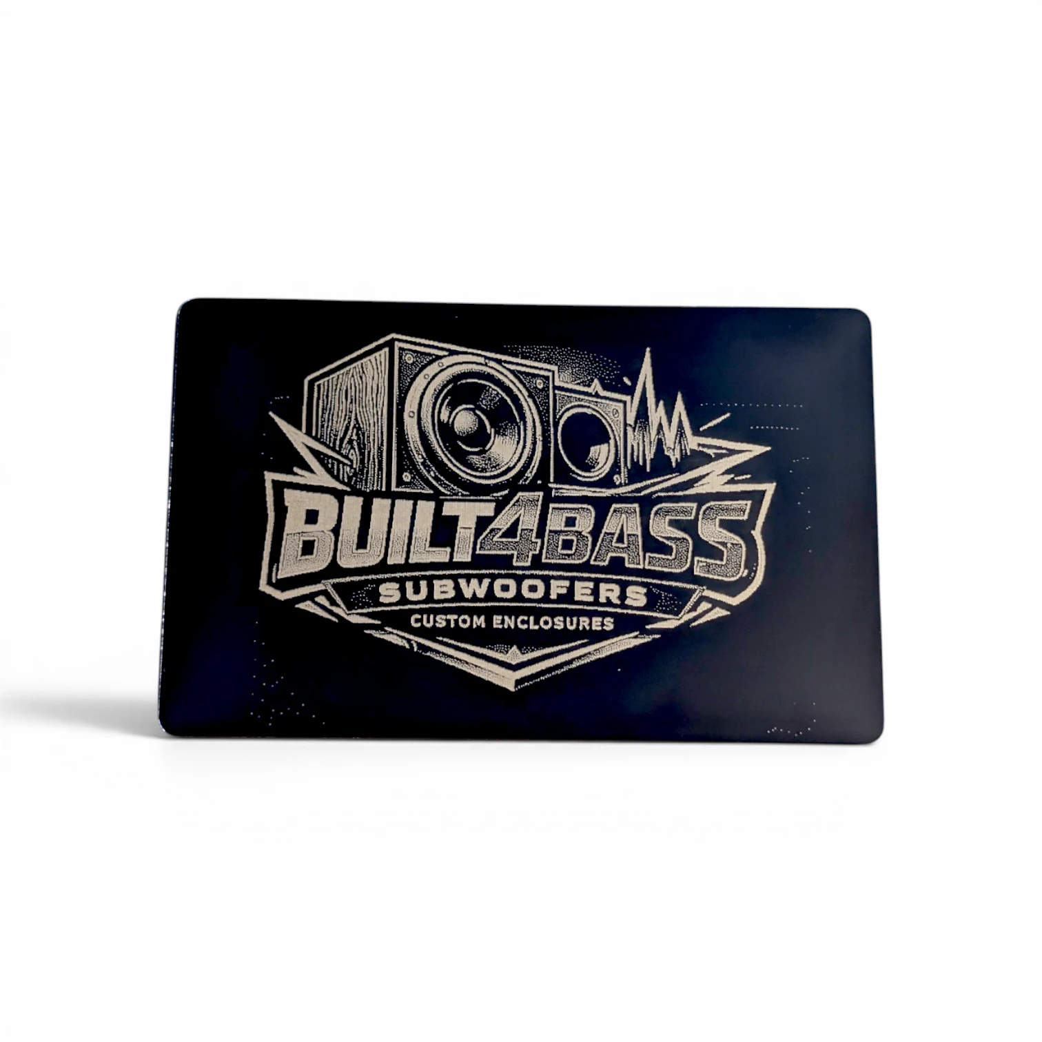 Engraved metal business cards