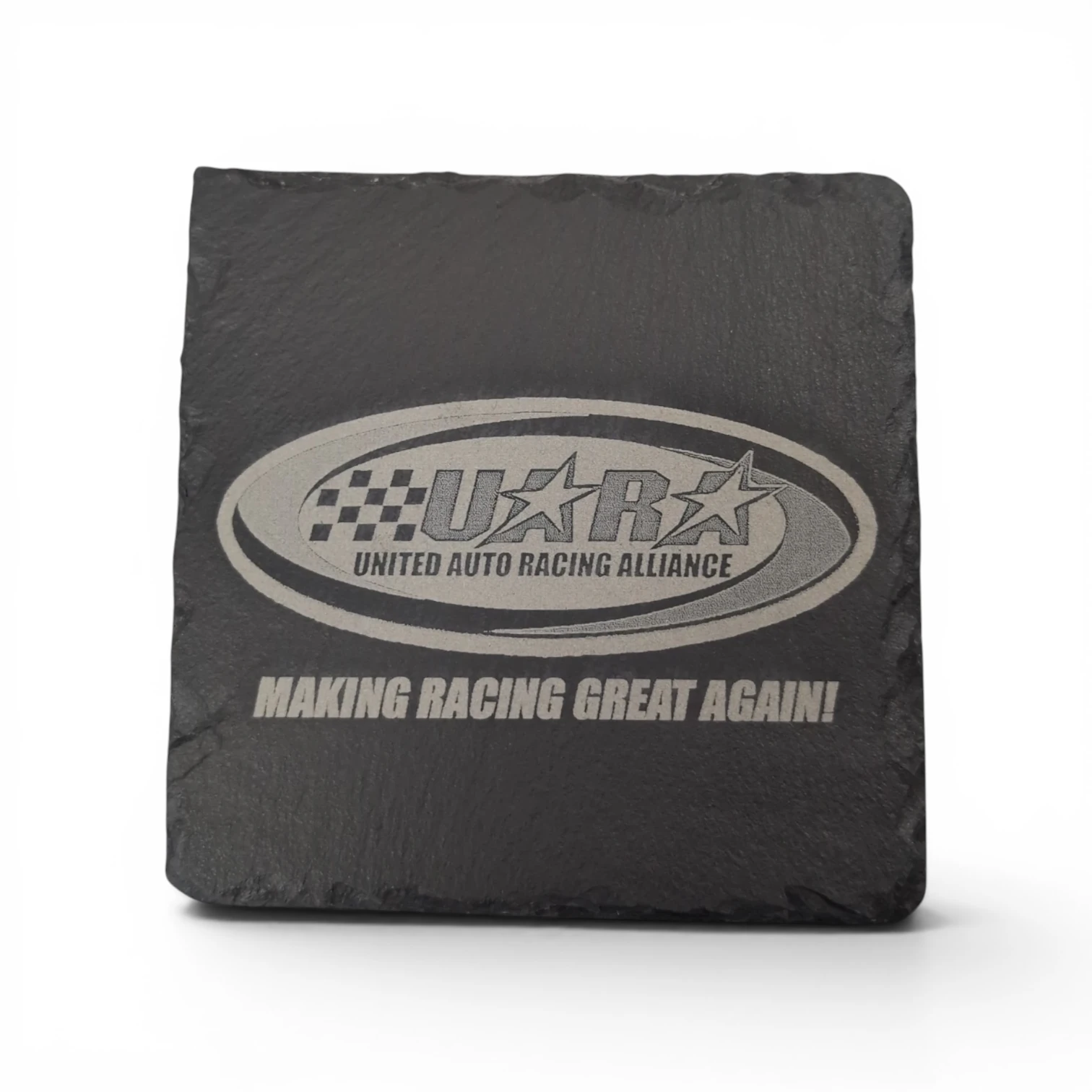 Laser engraved slate coasters