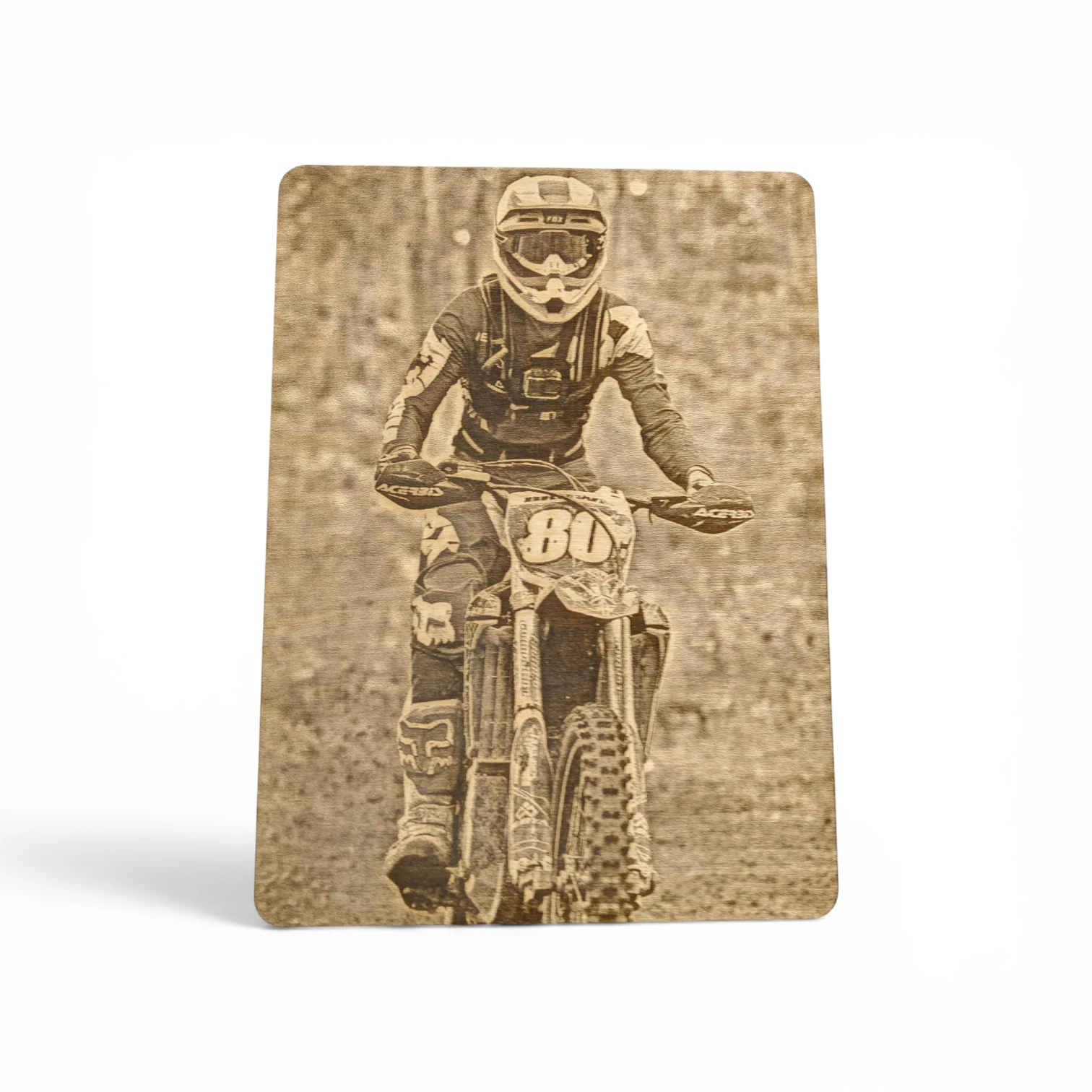 Custom wood photo engraving