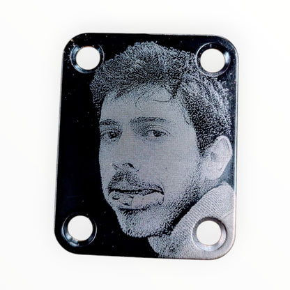 Laser Engraved Guitar Neck Plate