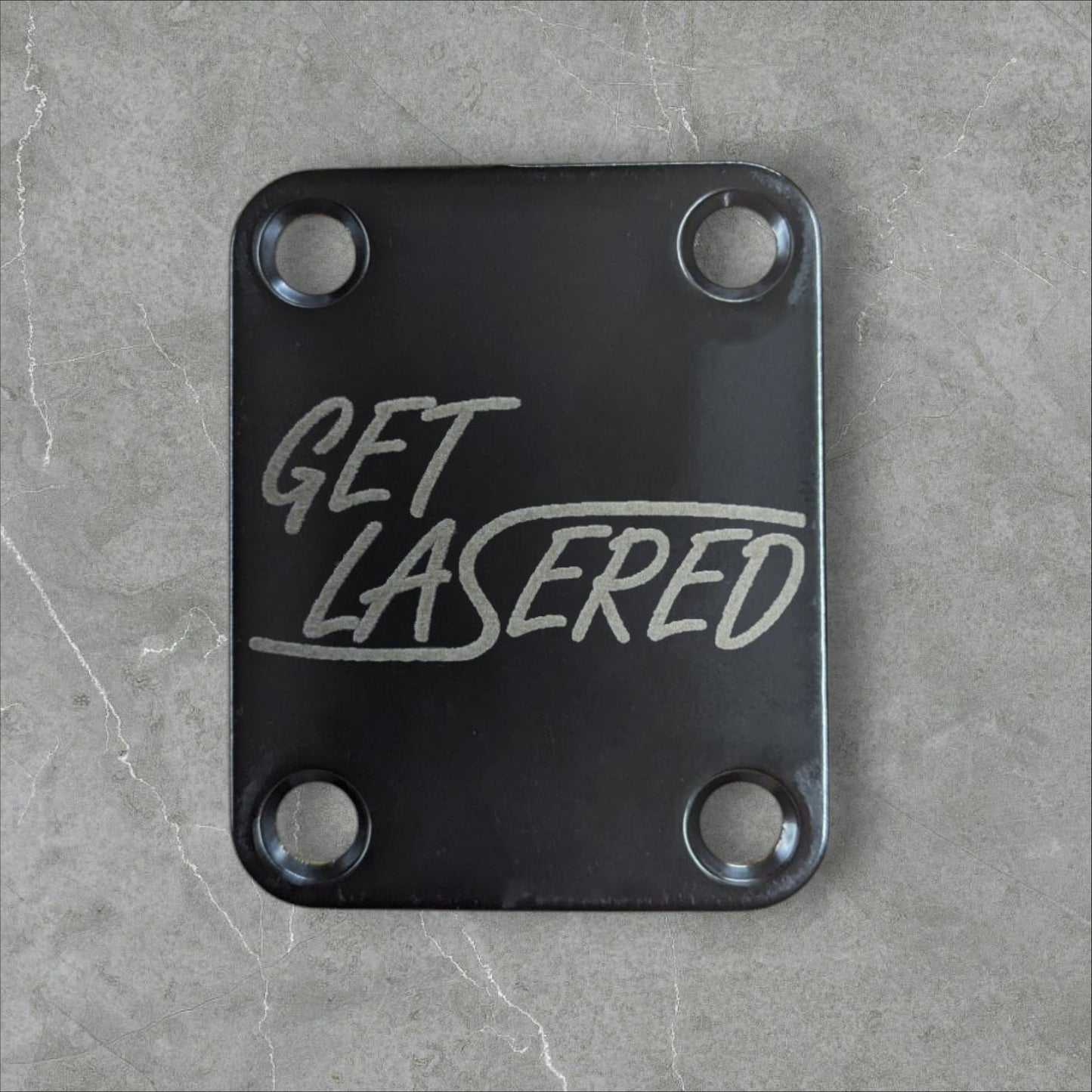 Laser Engraved Guitar Neck Plate