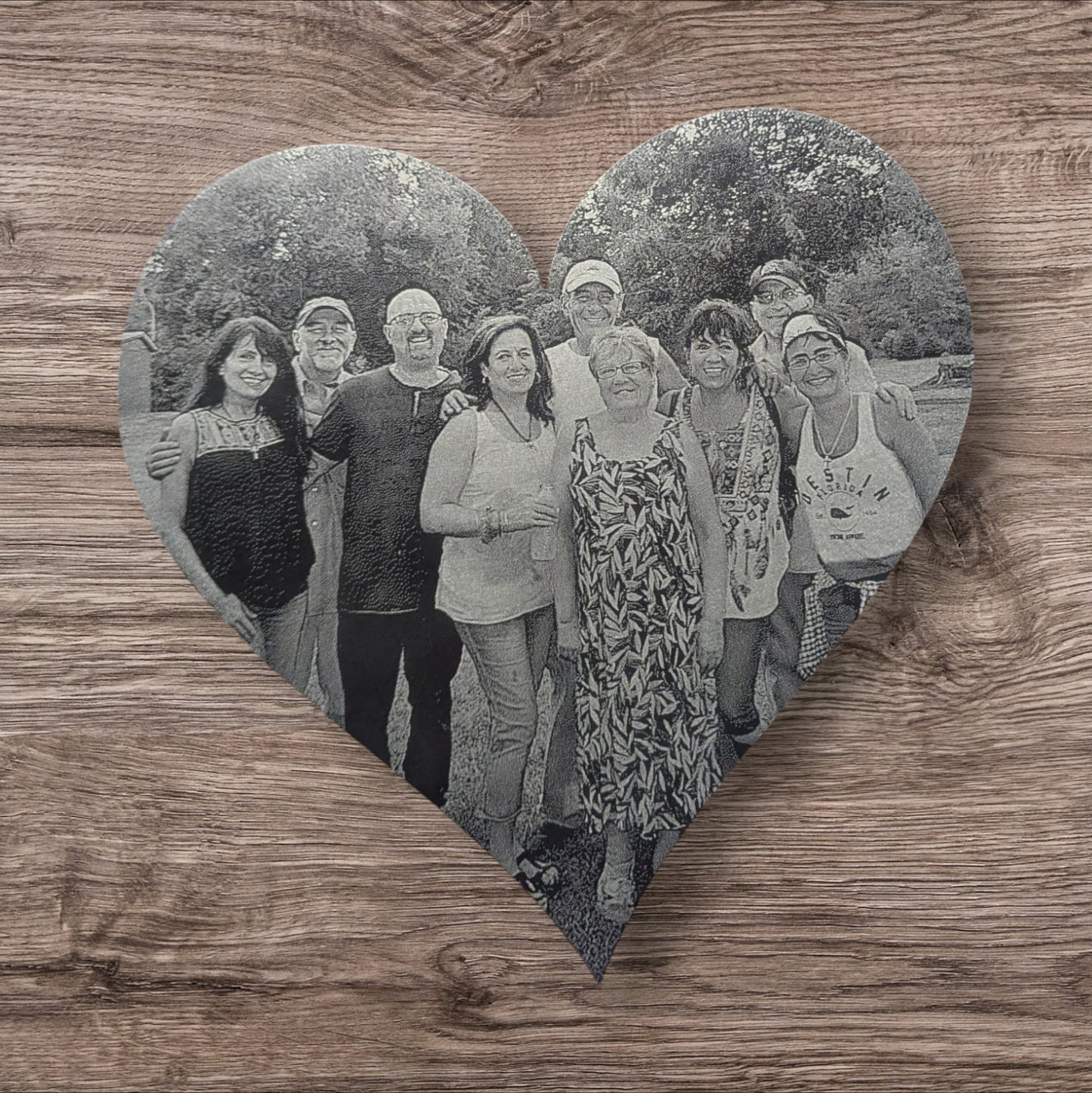 Plasma Cut 10" Painted Aluminum Heart Engraving